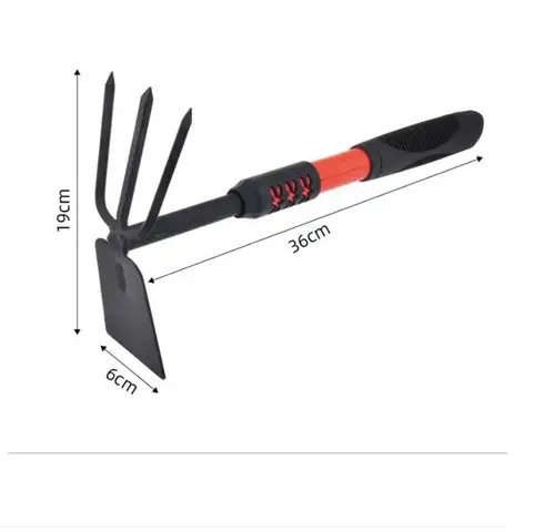 2 in 1 Multi Purpose Rake & Spade Garden Tools - 16.5 Inch - Image 2