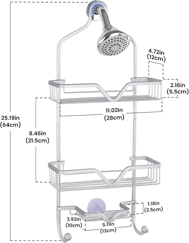 Aluminum Shower Organizer - Image 3