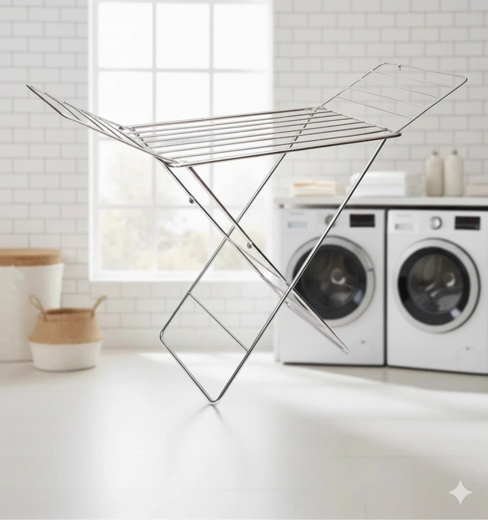 full SS Steel Dry Cloth Hanger – Stainless Steel Folding Clothes Rack - Image 4
