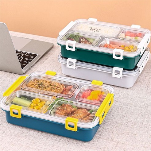 4 Section Stainless Steel Lunch Boxes for Office Men, Lunch Box Steel, Lunch Boxes, Lunch Box for Office (4 Compartment).