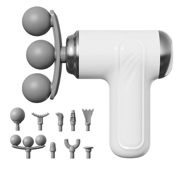Portable Massage Gun, Triple head Massage Gun Pro+ Mini, 3-Head Percussion, 6-Speed - Image 3