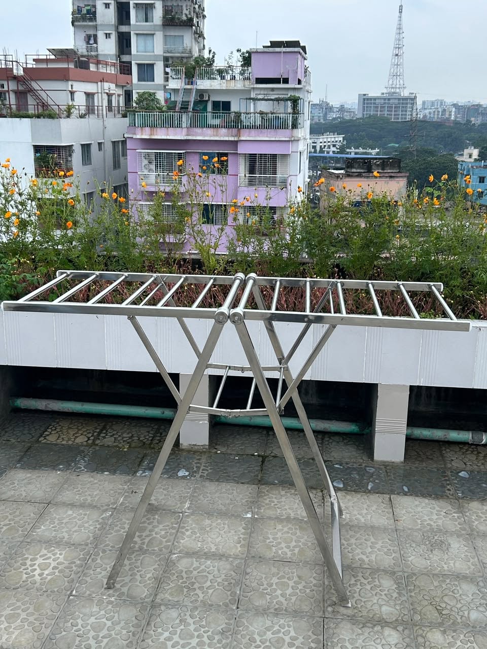Heavy Foldable Stainless Steel Cloth Rack – কাপড় শুকানোর র্যাক - Image 2