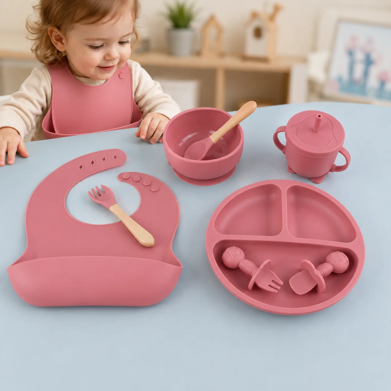 Silicone Feeding Set (6 Pcs 0 ) Multi Color - Image 3
