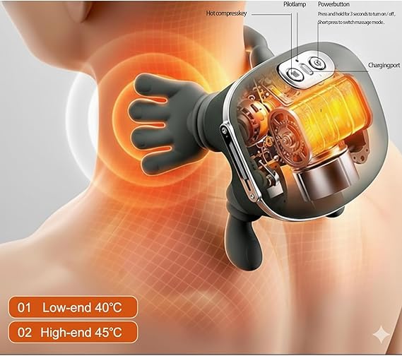 New Neck Shoulder Massager Heated Back Massagers Electric Kneading Muscles Massage Pillow Neck Waist Leg Body Massager - Image 3