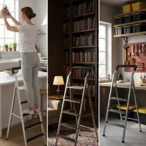 100% Stainless Steel Folding Ladder – 5 to 8
