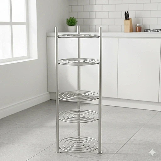 100% SS Steel 5-Layer Pot Rack - Image 4